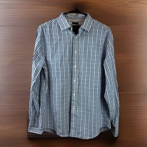 Jos A Bank Reserve Button Down Shirt  Cotton Blue Check Size Medium